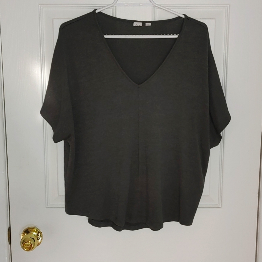 Women's Dark Green V-Neck blouse